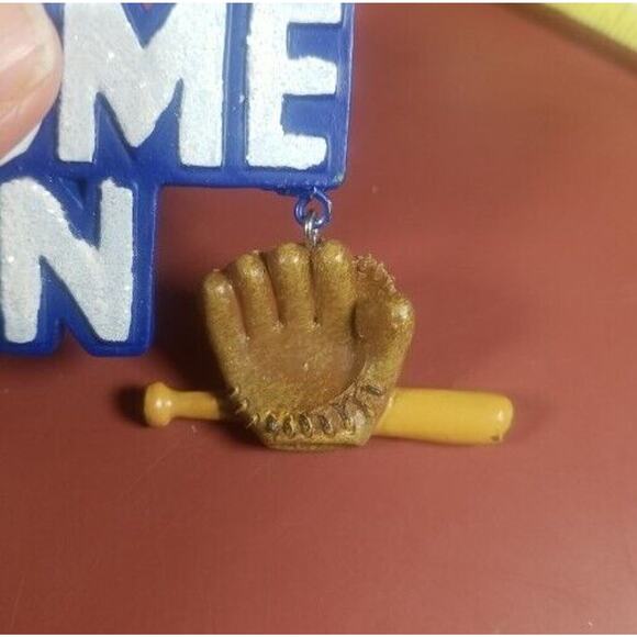 Robert Stanley Glass Ornament Baseballs, Home Run Bat Glove Christmas Lot Of 3 - Picture 13 of 14